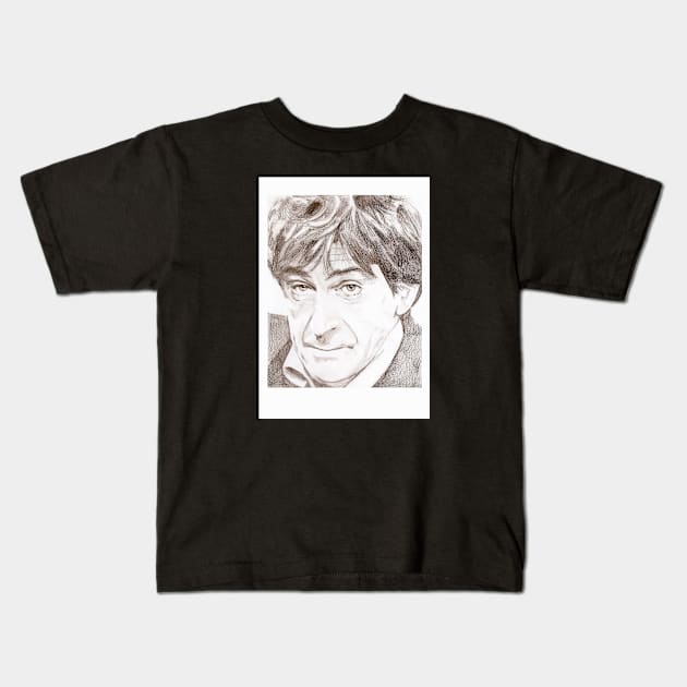 Patrick Troughton Kids T-Shirt by Grant Hudson